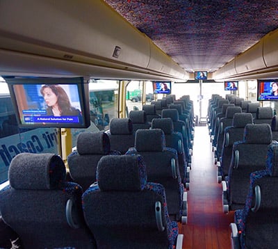 Interior of luxury coach